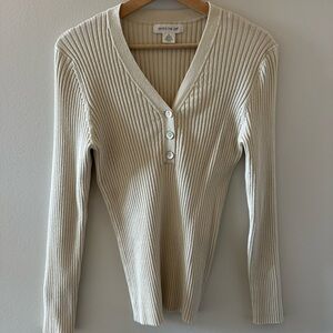 Skye's the Limit Cream V-Neck Sweater